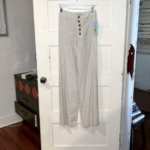 Antonio Melani High-waisted linen wide leg pinstripe pant size 2 (fits like a 4)